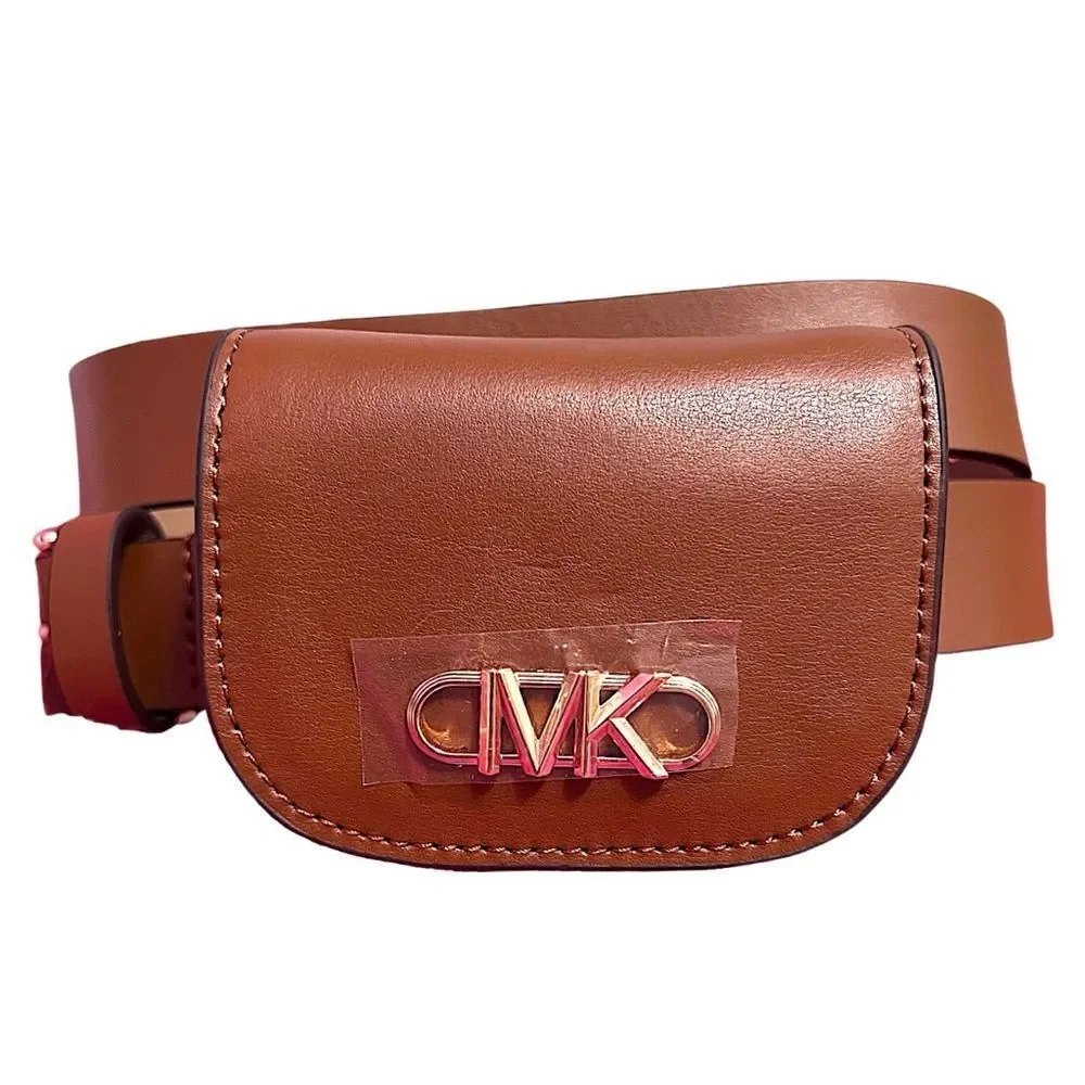 Michael Kors Genuine Leather Brown Belt Bag Size 3 NWT